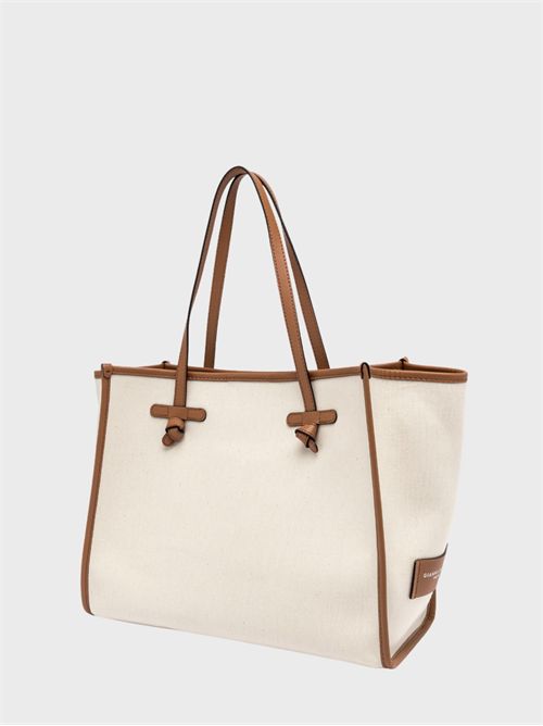 Shopping bag Marcella in canvas con profili in pelle GIANNI CHIARINI MARCELLA | BS6850CNVPANNA